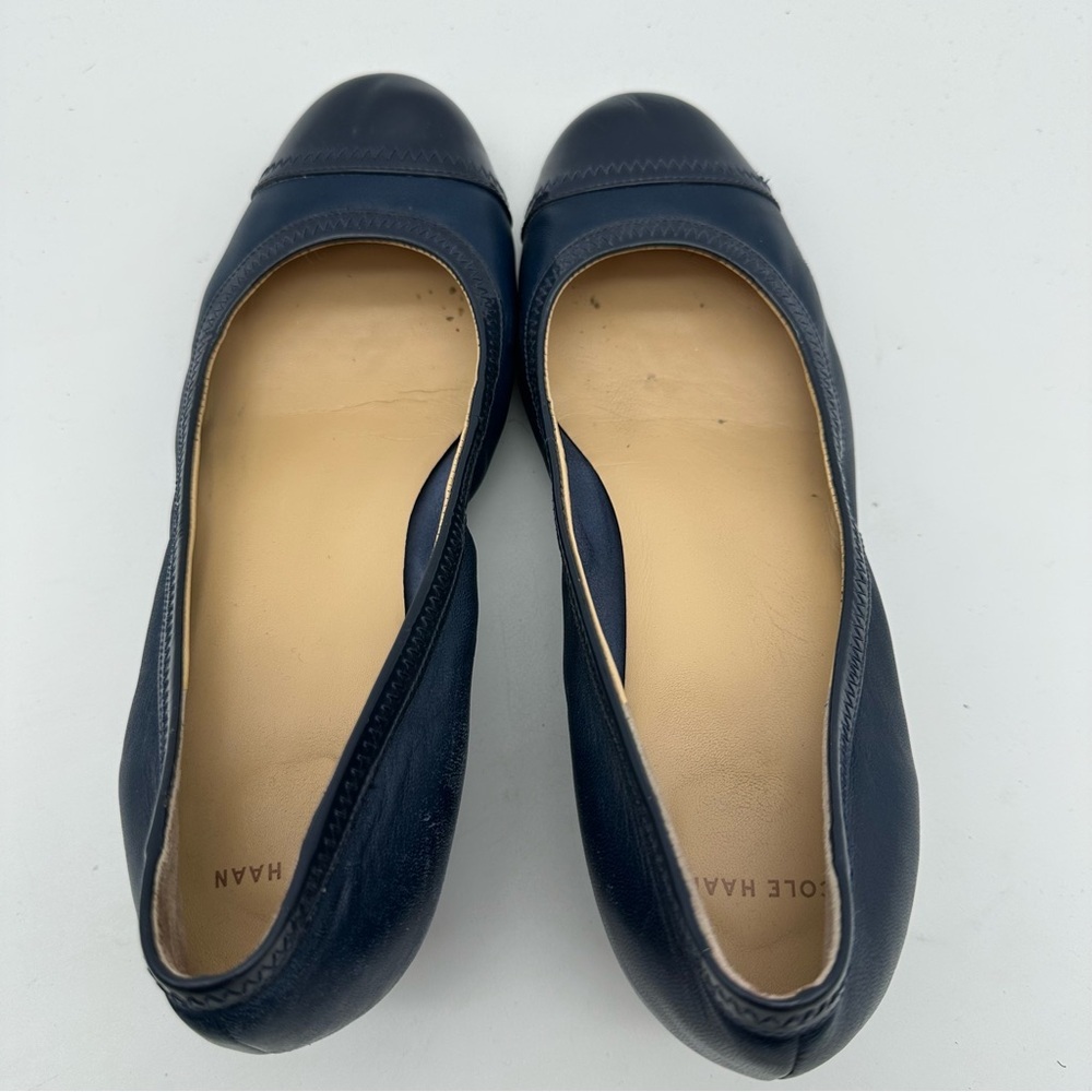 Cole Haan x Nike Air Navy Blue Leather Women's Wedges - Picture 4 of 10